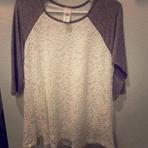 Pink coconut boutique white lace tunic